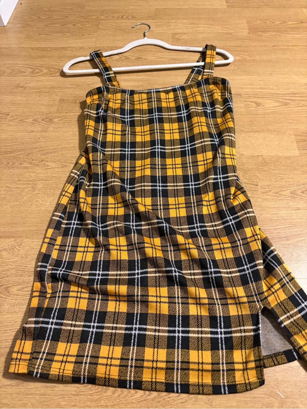 Forever 21 Yellow Plaid Mini Dress